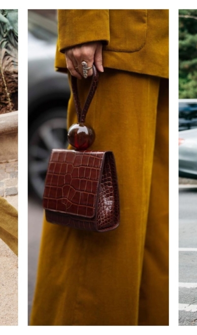 6 idées de looks avec un pantalon jaune en velours