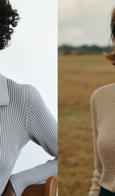 Le pull à col polo : cet hybride tendance qui réchauffe notre hiver