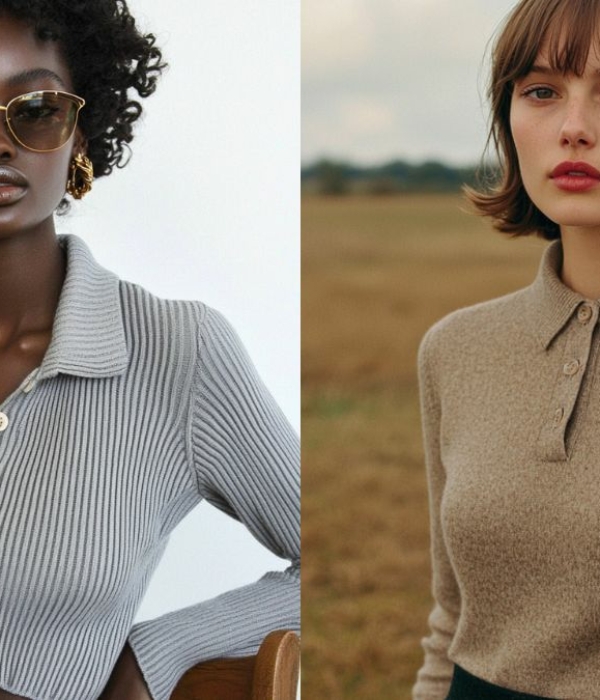 Le pull à col polo : cet hybride tendance qui réchauffe notre hiver