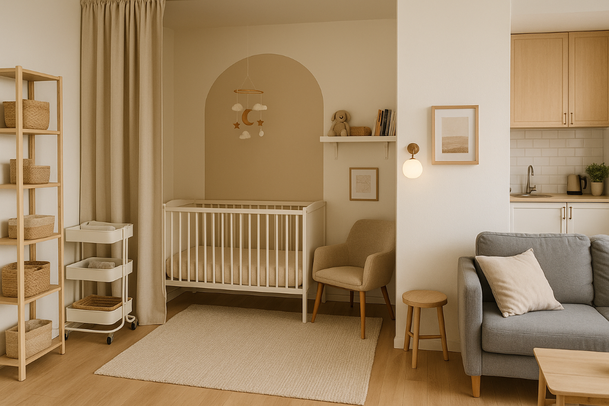 comment aménager chambre de bébé dans mini studio 