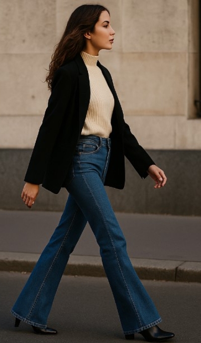 Le grand retour du pantalon flare : le revival 70’s qui redessine toutes les silhouettes