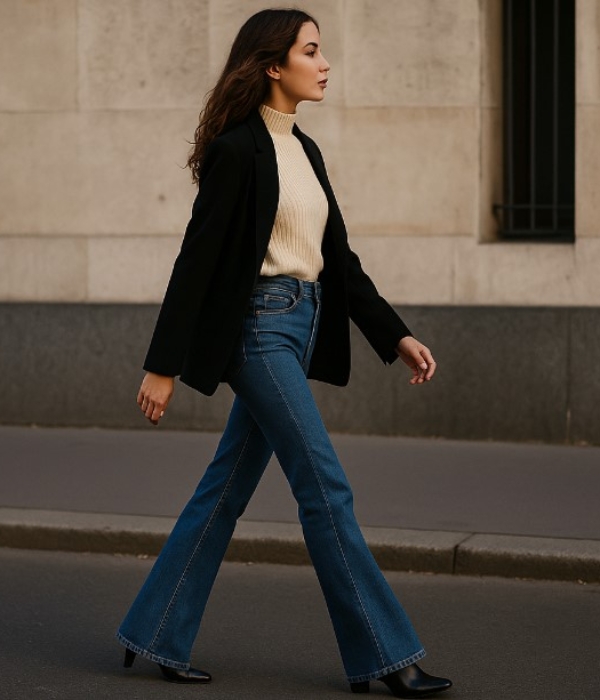 Le grand retour du pantalon flare : le revival 70’s qui redessine toutes les silhouettes