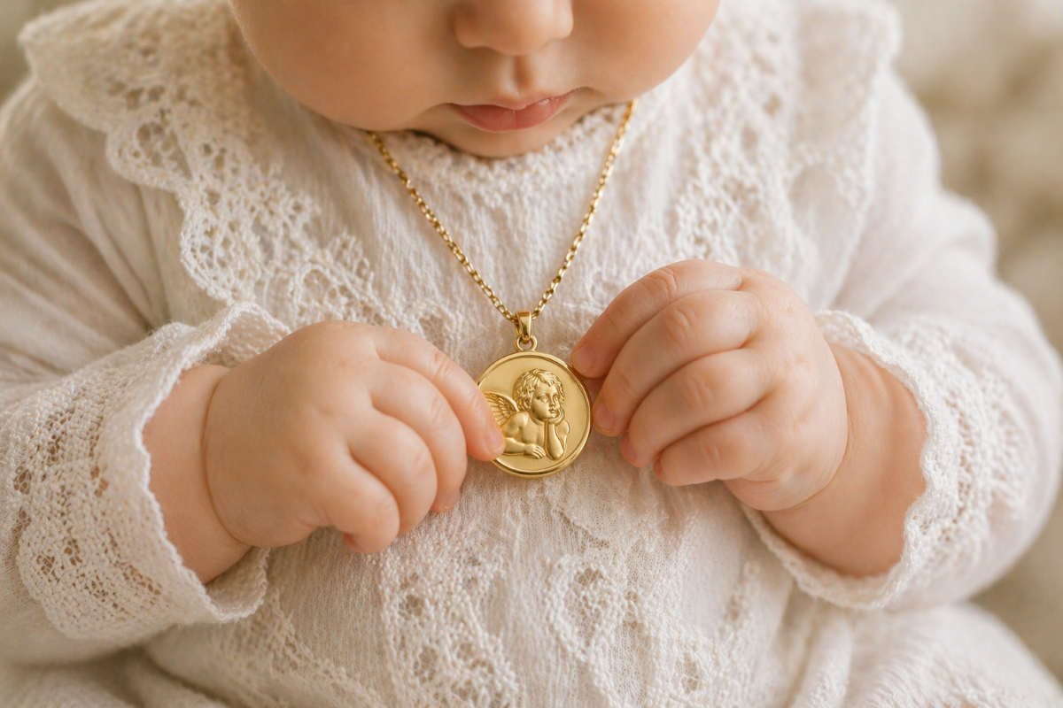 Transmettre un bijou à son enfant le sens profond de la médaille de baptême
