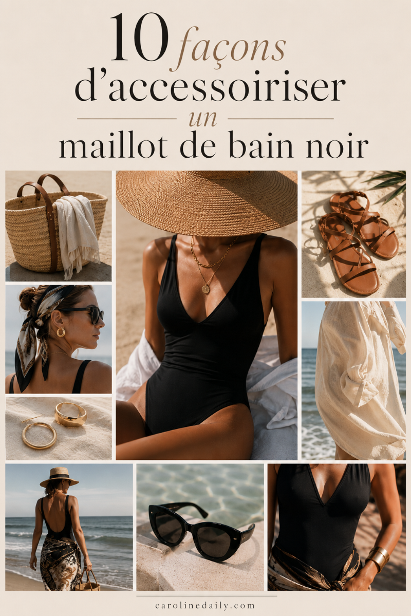 10 façons d’accessoiriser un maillot de bain noir avec élégance