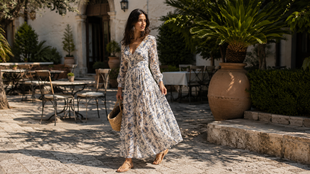 Comment porter une robe longue sans tasser la silhouette